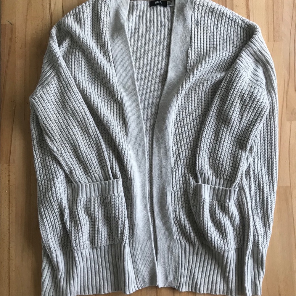BDG oversized cardigan cardigan light grey XS